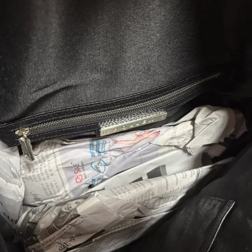 [BUNJANG] Black Leather Backpack / 블랙 가죽 백팩