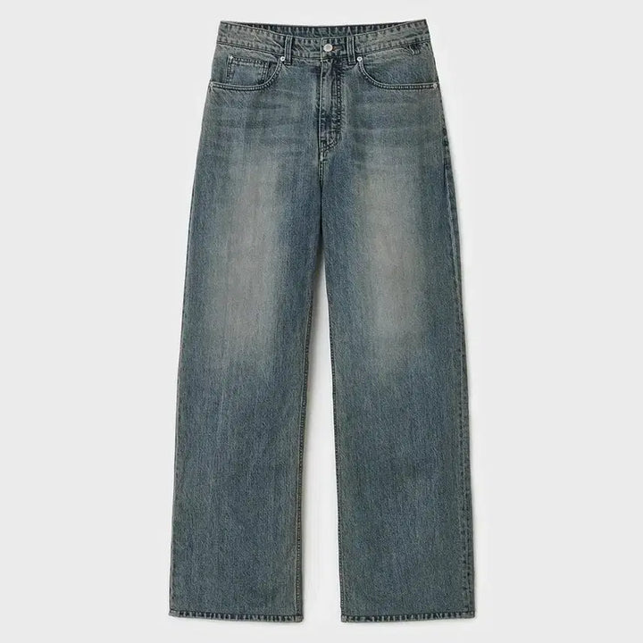 [BUNJANG] Vellie Mid Wide Denim Pants / 벨리에 - 미드 와이드 데님 팬츠