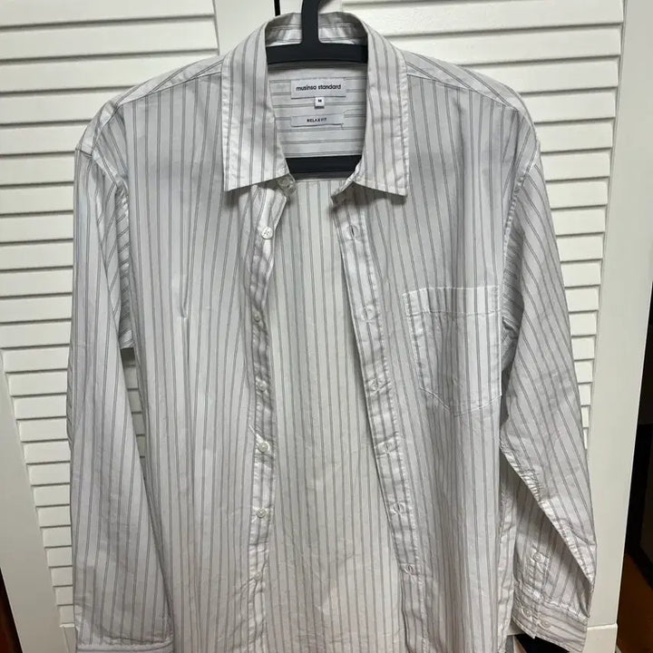 [BUNJANG] Musinsa Relaxed Stripe Shirt / 무신사 릴렉스드 스트라이프 셔츠