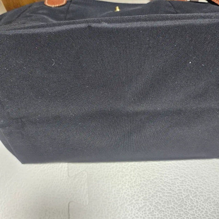 [BUNJANG] Longchamp Black Tote Bag with Brown Handle / 롱샴 블랙 토트백 브라운 핸들