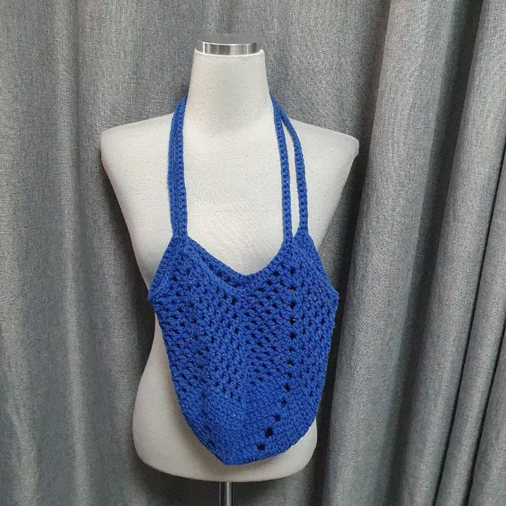 [BUNJANG] Jjaim Blue Shoulder Bag / 짜임 블루 숄더백