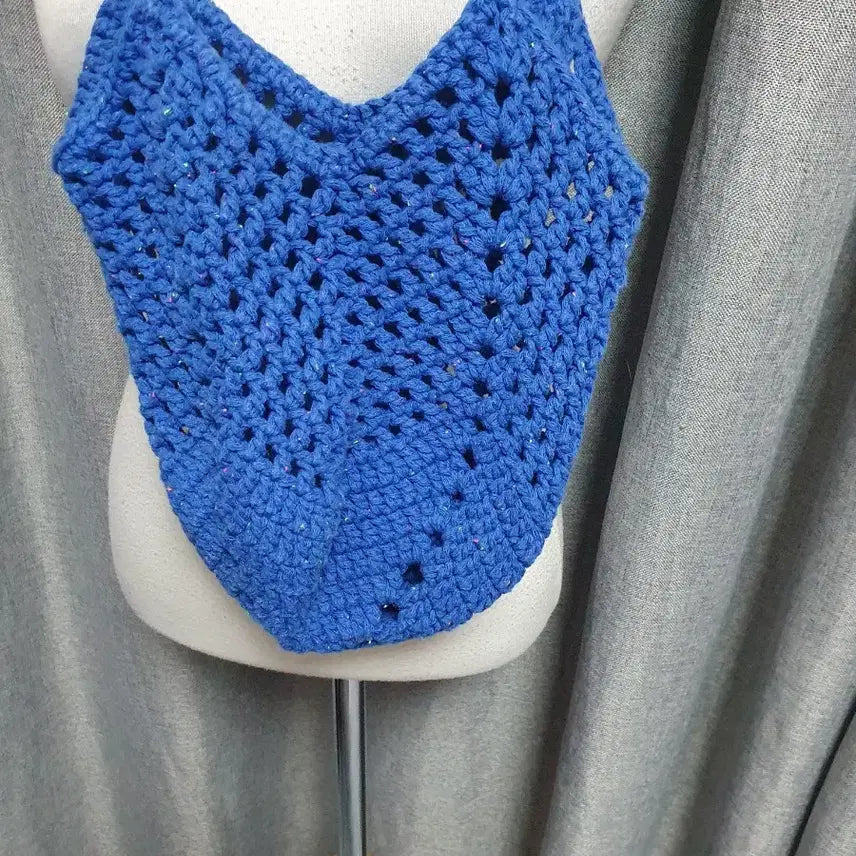 [BUNJANG] Jjaim Blue Shoulder Bag / 짜임 블루 숄더백