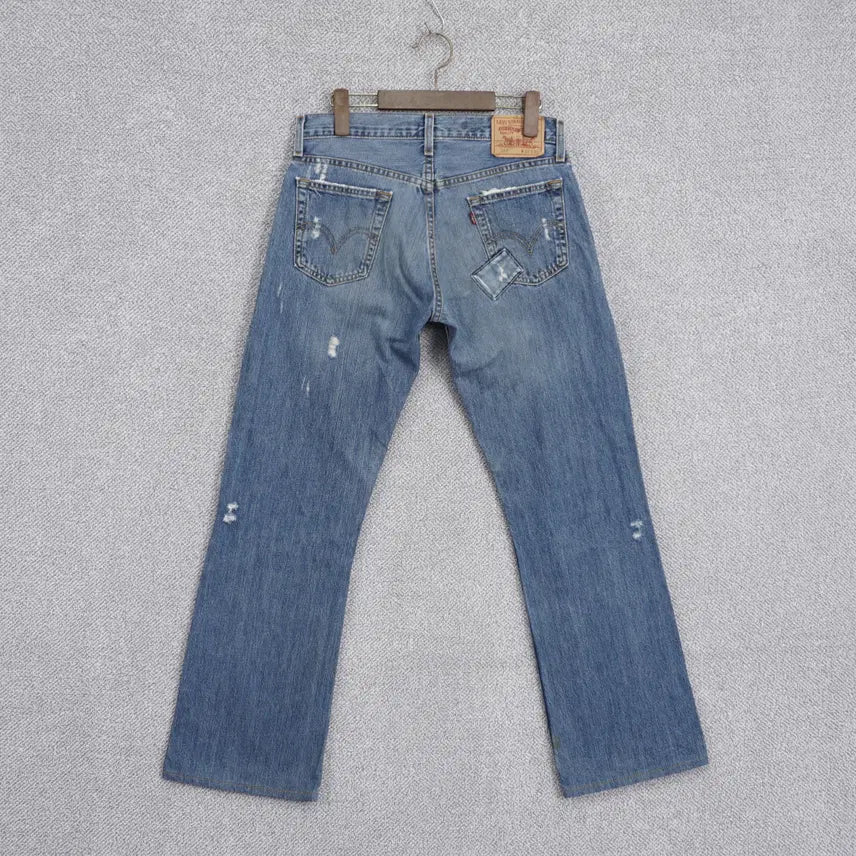 [SOLD OUT] 리바이스 527 00s 로우 부츠컷 패치 데님 팬츠 W30L32