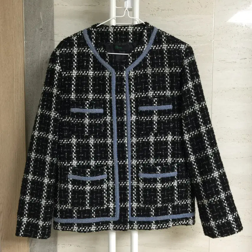 [BUNJANG] Benetton Tweed Check Jacket / 베네통 체크 트위드 자켓 90