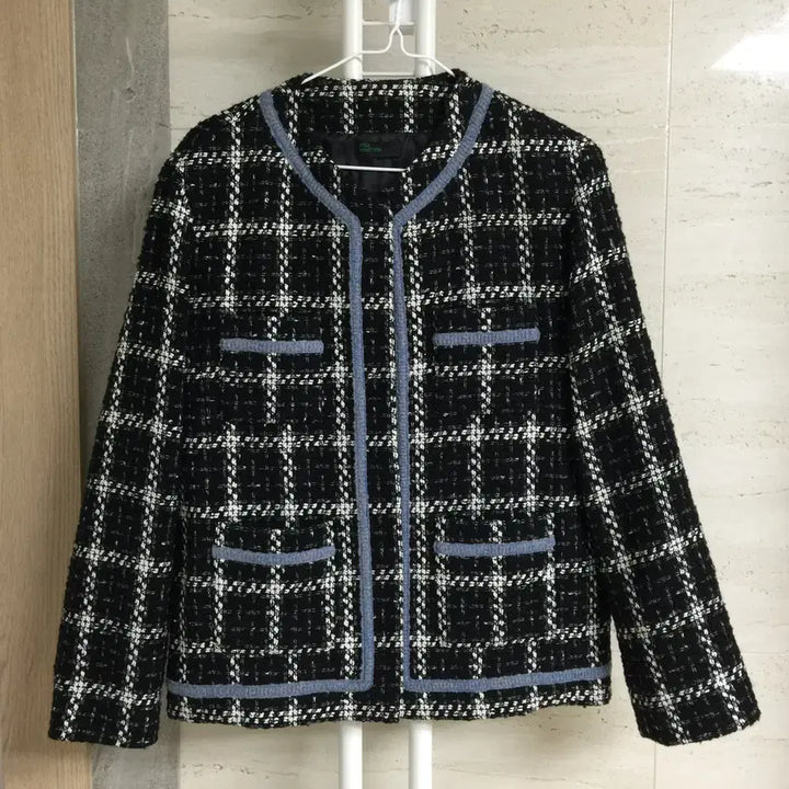 [BUNJANG] Benetton Tweed Check Jacket / 베네통 체크 트위드 자켓 90