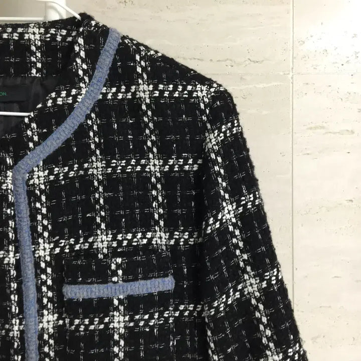 [BUNJANG] Benetton Tweed Check Jacket / 베네통 체크 트위드 자켓 90