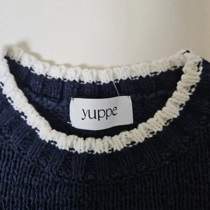 [BUNJANG] Yuppe Navy Knit Short Sleeve / [F] 엽페 yuppe 반팔 니트 네이비
