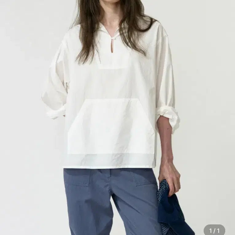 [BUNJANG] Nothing Written AYA Half Neck Anorak White / 낫띵리튼 아야 하프넥 아노락 화이트