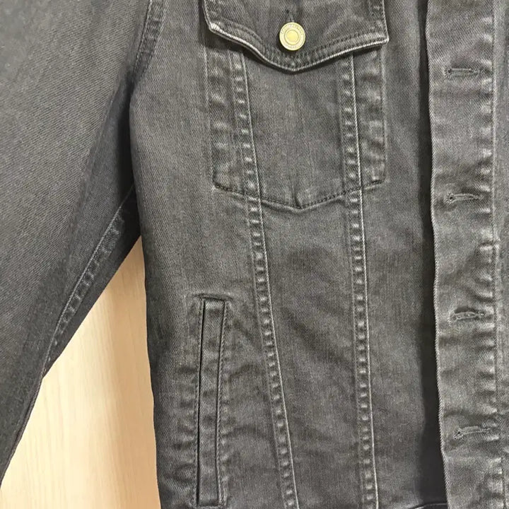 [BUNJANG] Saint Laurent Black Denim Jacket / 생로랑 블랙 흑청 데님 자켓