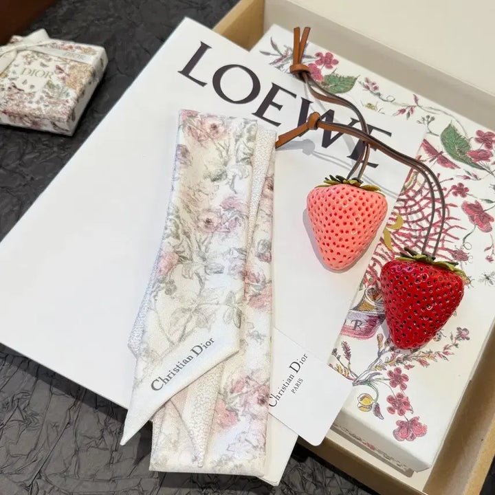 [BUNJANG] Dior Flower Double Layer Hairband / 디올 스카프