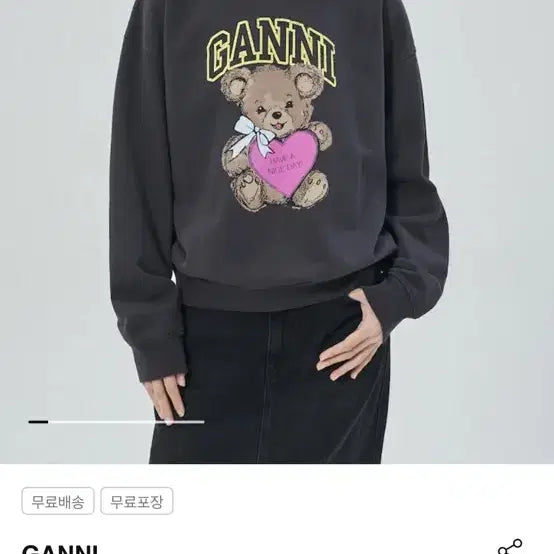 [BUNJANG] GANNI Cotton Sweatshirt Size S / 가니 맨투맨(국내 백화점구매)