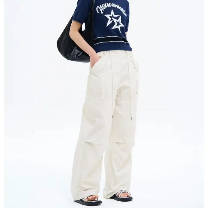 [BUNJANG] 8Seconds Ripstop Cotton Pants Ivory 67 / 에잇세컨즈 립스탑 코튼 팬츠