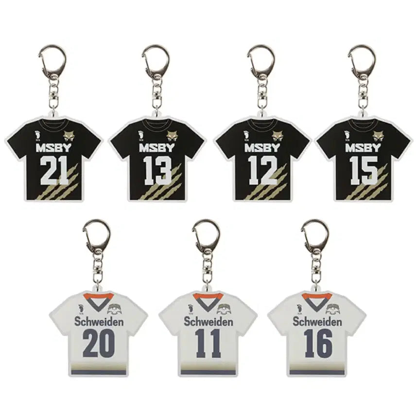 [SOLD OUT] 하이큐 블랙자칼 사쿠사 키요오미 유니폼 머플러 키링 일괄