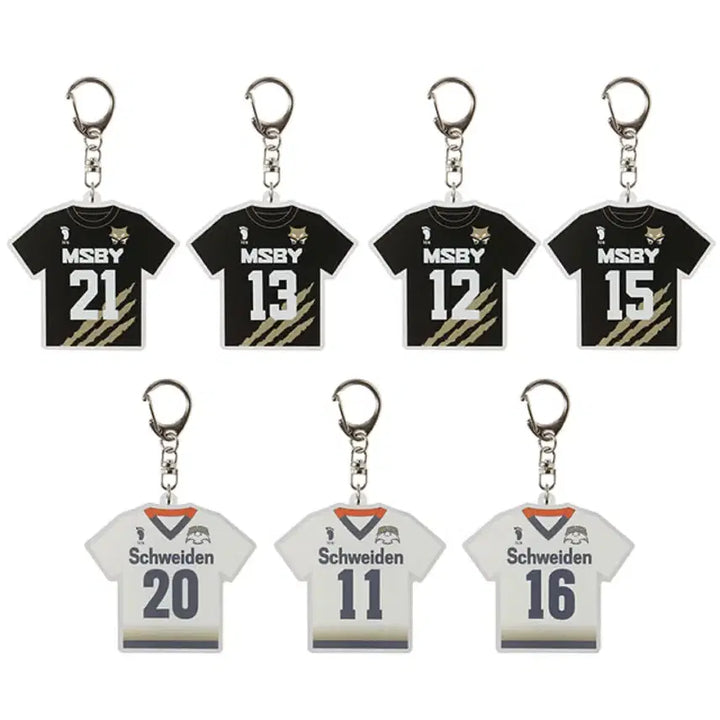 [SOLD OUT] 하이큐 블랙자칼 사쿠사 키요오미 유니폼 머플러 키링 일괄