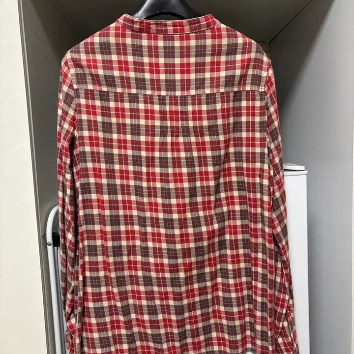 [BUNJANG] Red Check Blouse / 레드 체크 블라우스