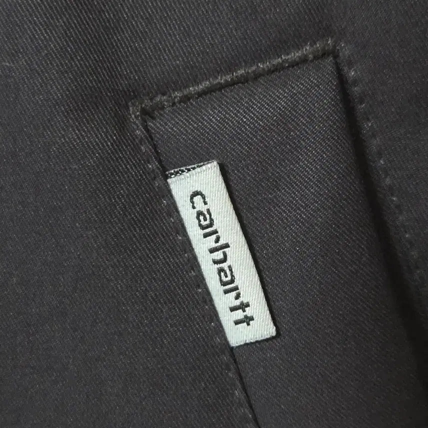 [BUNJANG] Carhartt Black Long Padded Coat with Hood / 칼하트 패딩 블랙
