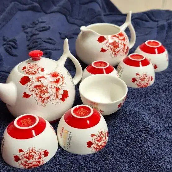 [BUNJANG] Chinese Peony Tea Set / 중국 모란 다기세트 새거