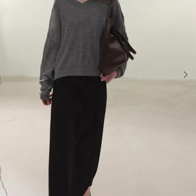 [BUNJANG] sie Della Textured Loose Knit (Gray) / 시에sie 델라 텍스쳐드 루즈 니트(그레이)