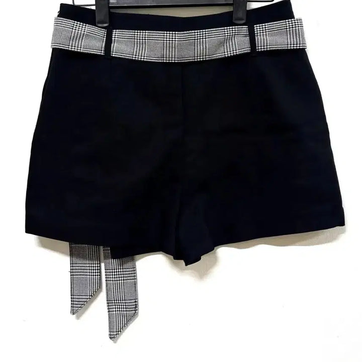 [BUNJANG] ZARA Black Check Belt Skirt Pants / 새 상품 ZARA 블랙 체크 벨트 치마바지