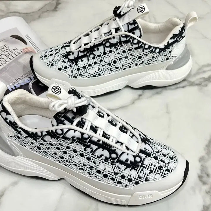 [BUNJANG] B24 Oblique Cannage Sneakers / B24 오블리크 까나쥬 스니커즈