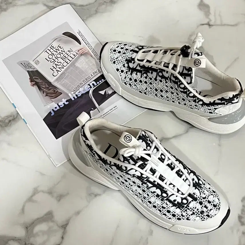 [BUNJANG] B24 Oblique Cannage Sneakers / B24 오블리크 까나쥬 스니커즈
