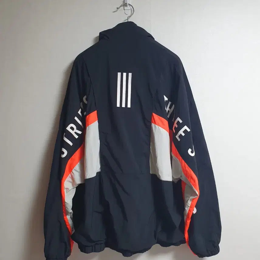 [BUNJANG] Adidas Colorblock Windbreaker Jacket Black XL / 아디다스 바람막이 오버핏 컬러블록 윈드자켓 블랙 XL