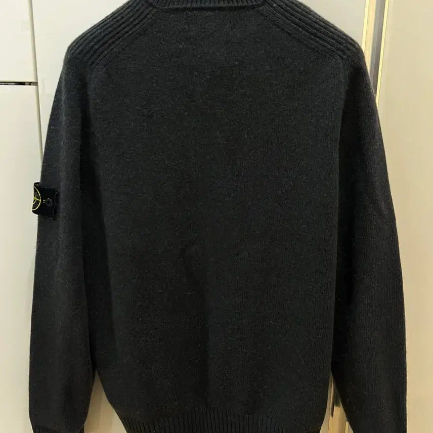 [BUNJANG] Stone Island Charcoal Half-Zip Knit L / 스톤아일랜드 차콜 반집업니트 L