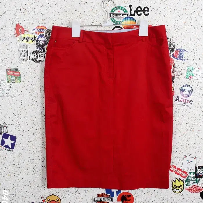 [BUNJANG] Tommy Hilfiger Basic Red Skirt RD 33-12 Women&