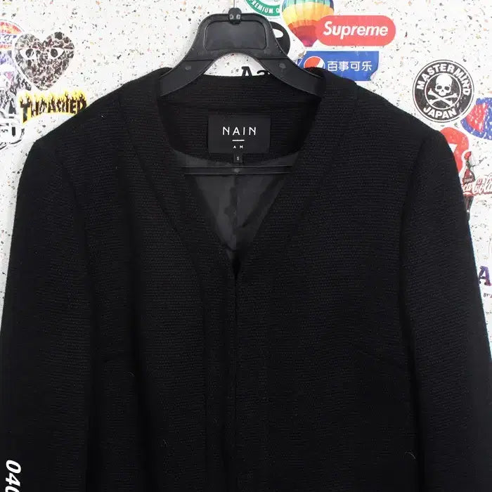 [BUNJANG] NAIN Lapel-less Simple Black Jacket BK (Women&