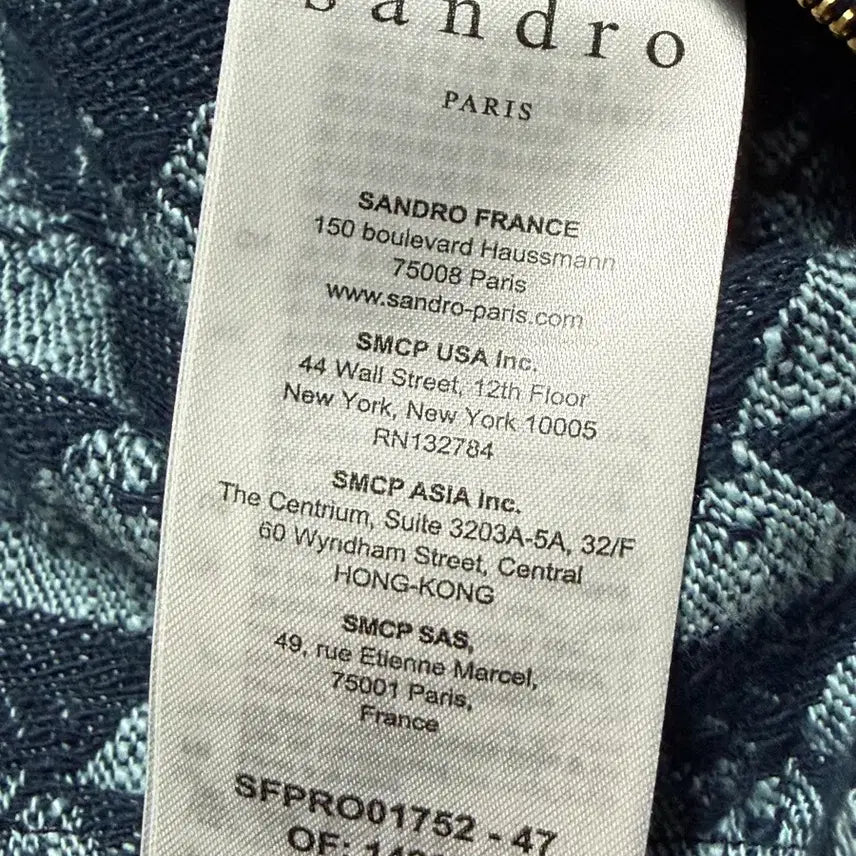 [BUNJANG] Sandro Monogram Blue Dress / 산드로 블루 모노그램 드레스