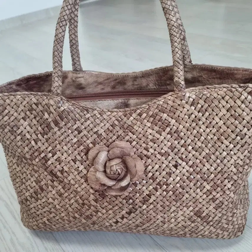 [BUNJANG] Summer Braided Leather Shoulder Bag / 여름숄더가죽가방