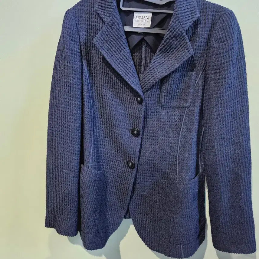 [BUNJANG] Giorgio Armani Navy Knit Jacket / 알마니 네이비 니트자켓