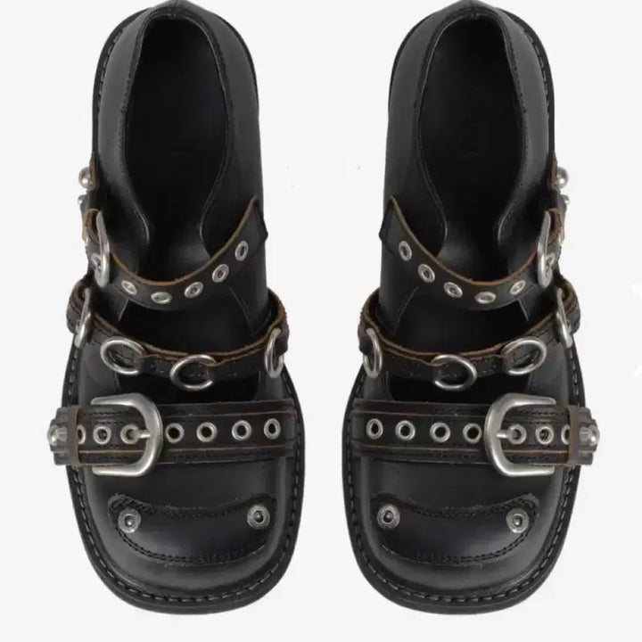 [BUNJANG] Vacant Archive Sasha Strap Mary Jane Boots / 베이컨트 아카이브 메리제인 로퍼 버클 부츠 240