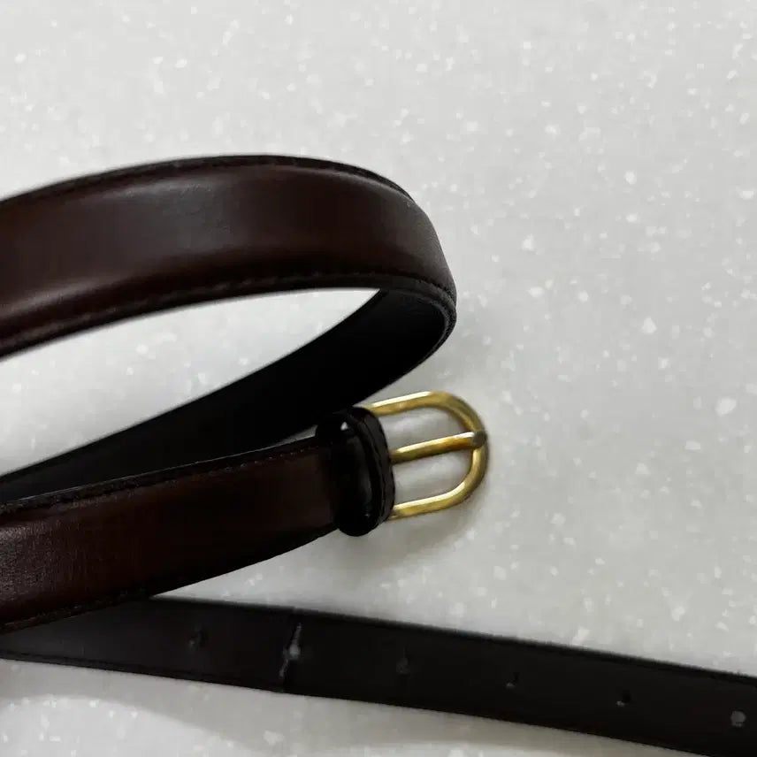 [SOLD OUT] 가죽 벨트 브라운 금장 버클