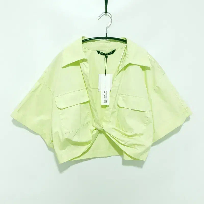 [BUNJANG] Zara Cropped Open Short Sleeve Shirt / 자라 크롭 오픈 반팔 셔츠 L_S1878