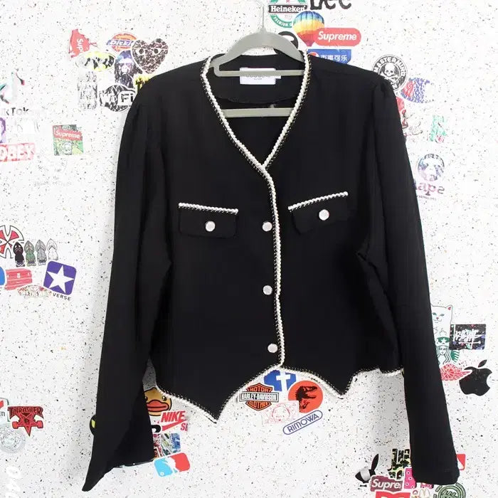 [BUNJANG] Cocoenu Short Black Tweed Jacket / 여성3 / 코코에누 숏 블랙 트위드자켓BK 33-26