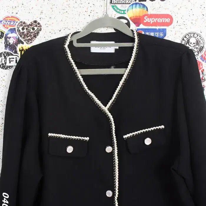 [BUNJANG] Cocoenu Short Black Tweed Jacket / 여성3 / 코코에누 숏 블랙 트위드자켓BK 33-26