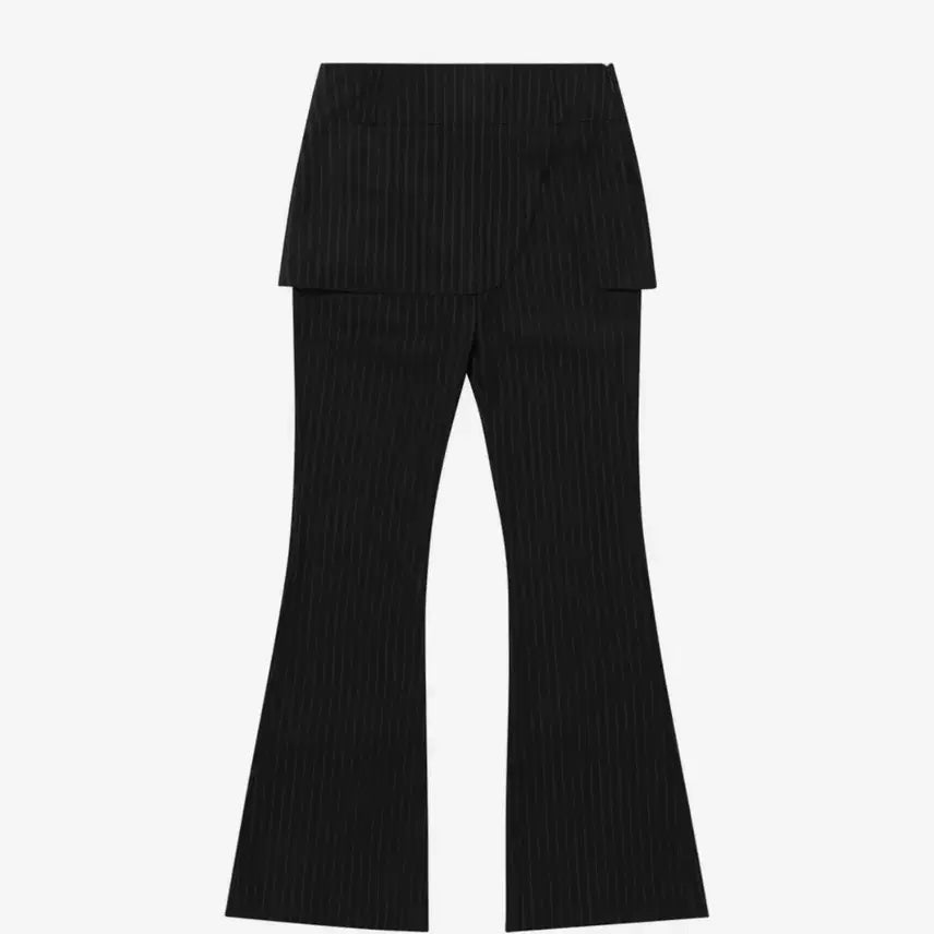 [BUNJANG] W.A.U Layered Boots-Cut Slacks - BLACK / 우알롱 Layered boots-cut slacks - BLACK