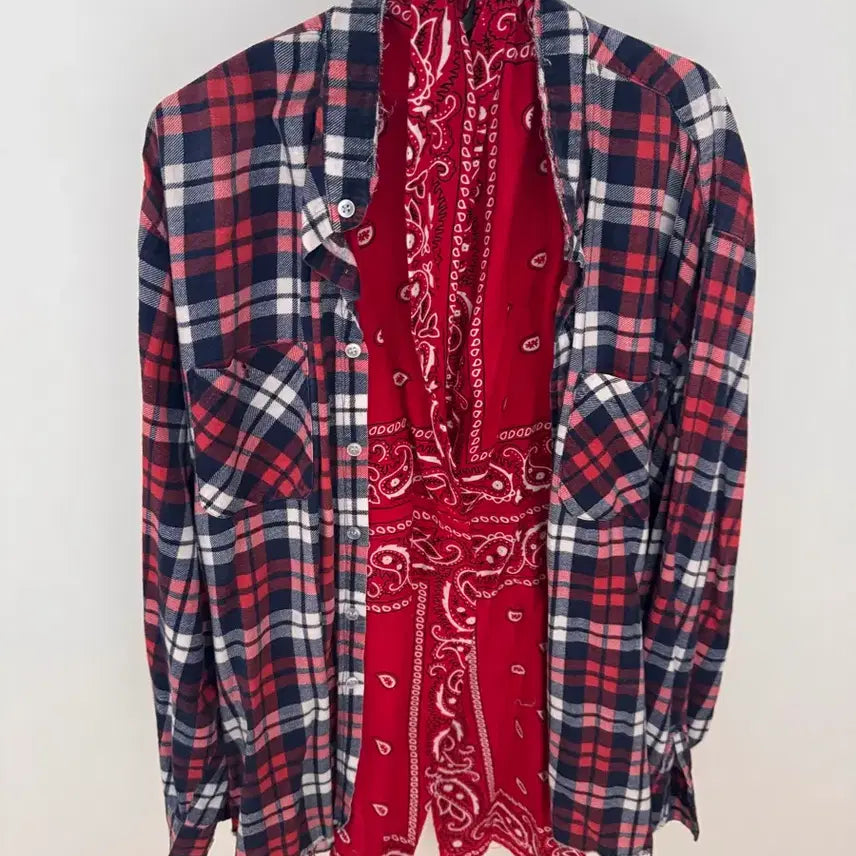 [BUNJANG] Old Park Bandana Checkered Shirt / 올드파크 반다나 셔츠 남방