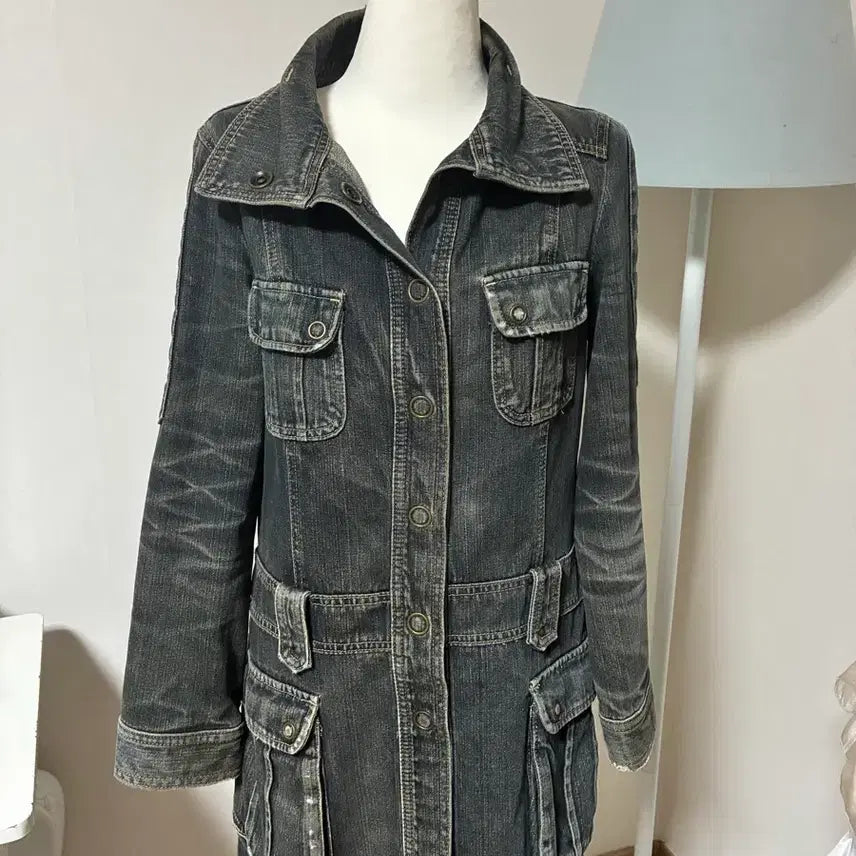 [BUNJANG] Vintage Denim Jacket Dress / 빈티지 데님 자켓 원피스