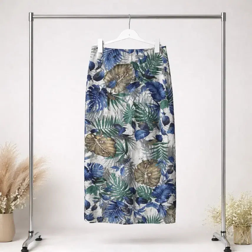[BUNJANG] Floral Pattern Midi Skirt / 새상품:) 플라워 패턴 미디스커트