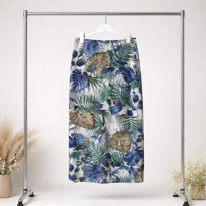 [BUNJANG] Floral Pattern Midi Skirt / 새상품:) 플라워 패턴 미디스커트