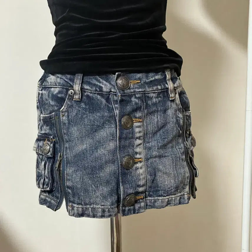 [BUNJANG] Y2K Denim Mini Skirt / Y2K 데님 미니스커트
