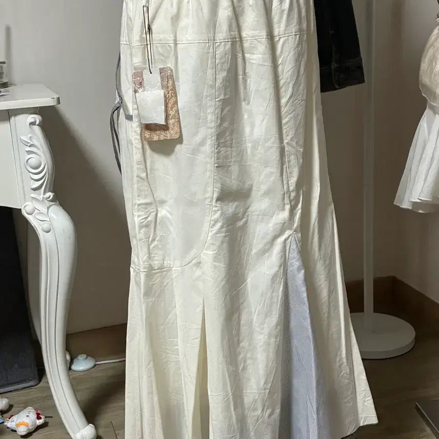 [BUNJANG] Vintage White Long Skirt / 일본 빈티지 화이트 롱스커트