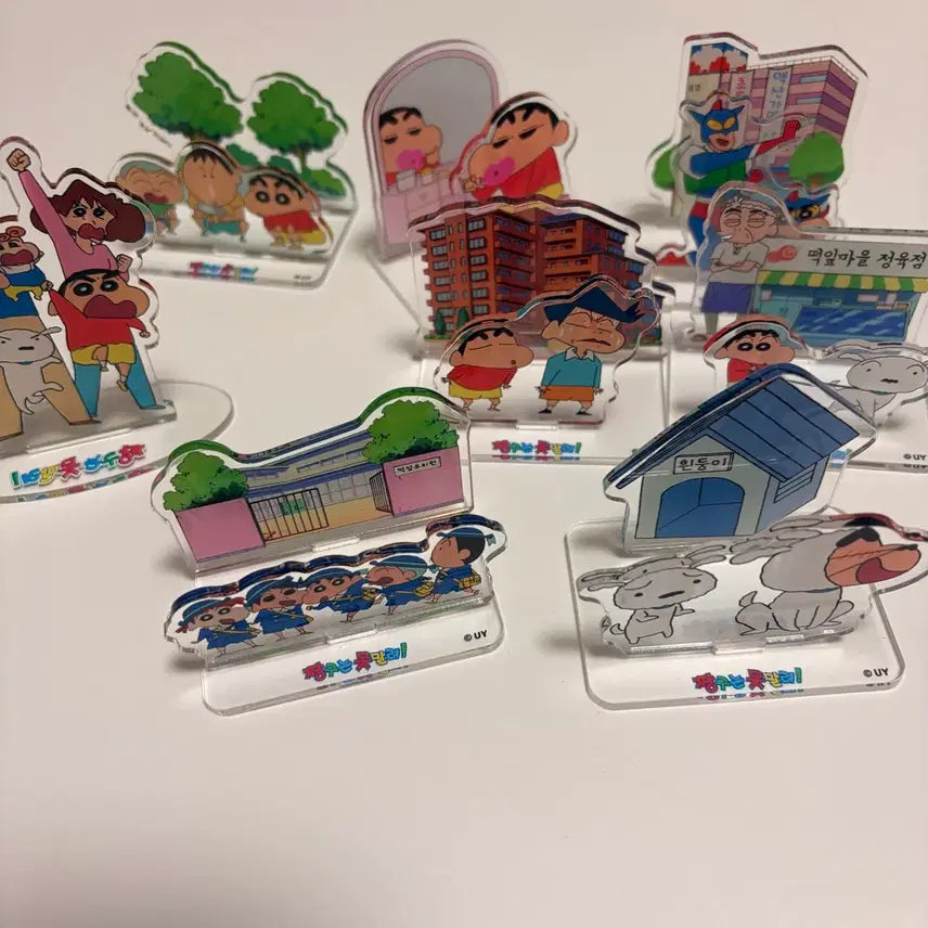 [BUNJANG] Crayon Shin-chan Acrylic Stand Bundle Set / 짱구 아크릴 스탠드 8개 일괄