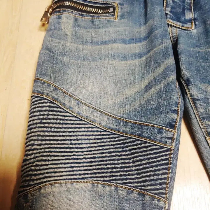 [BUNJANG] Biker Jeans Tapered Slim Fit / 바이커진 중청 지퍼 28- 30 락시크 테이퍼드 슬림핏