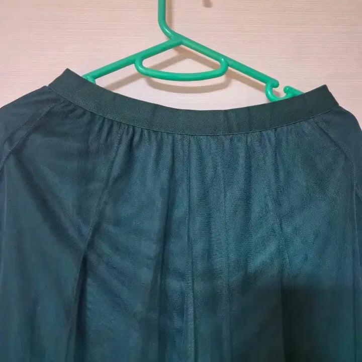 [BUNJANG] Turquoise Long Tulle Skirt / 청록색 롱 튤 스커트