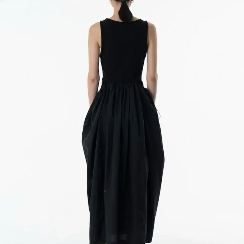[BUNJANG] Amomento Sheer Jersey Dress Black / 아모멘토 시어 저지 드레스 블랙