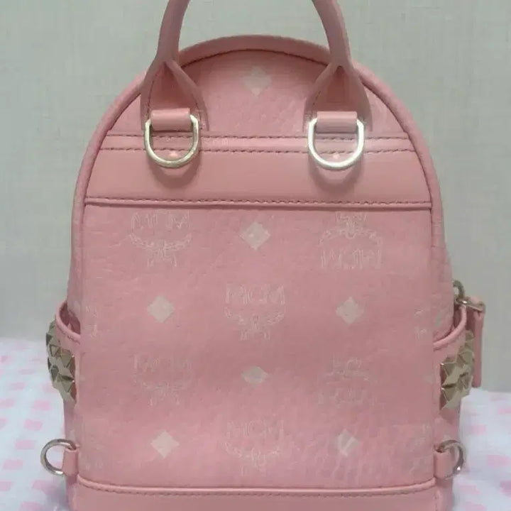 [BUNJANG] MCM Visetos Powder Pink Limited Edition Mini Backpack / 정품 mcm 엠씨엠 비세토스 파우더 핑크 한정판 미니 백팩