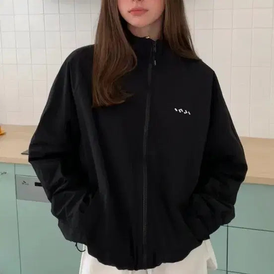 [BUNJANG] Inji Active Nylon Windbreaker Black / (새것) 인지액티브 나일론 윈드브레이커 블랙
